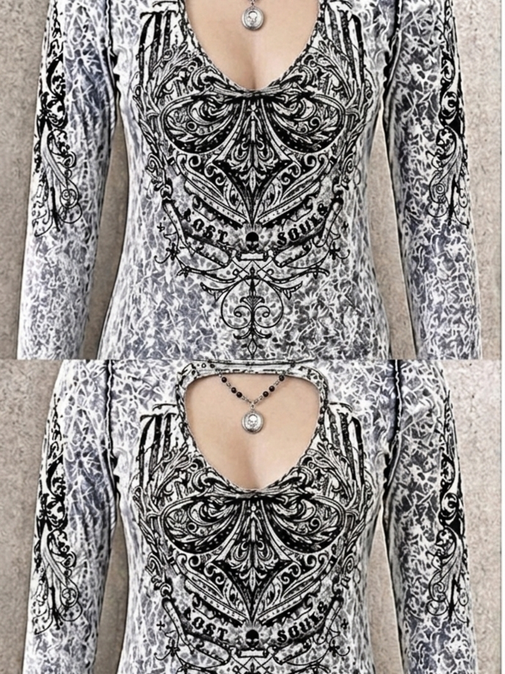 Affliction Women's Long Winter Reversible T